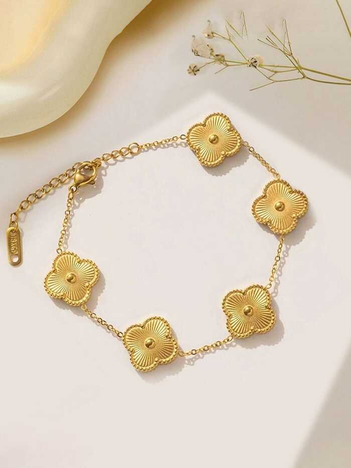 Anti Tarnish clover Bracelets